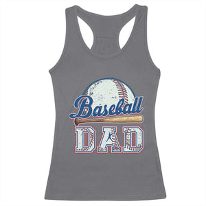 Baseball Dad Racerback Tank Top Baseball Sport Lovers For Father's Day TS02 Charcoal Print Your Wear