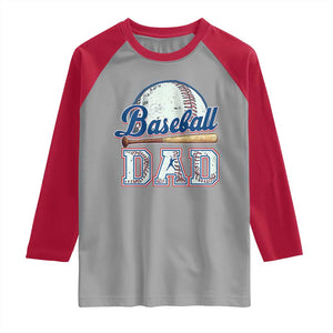 Baseball Dad Raglan Shirt Baseball Sport Lovers For Father's Day TS02 Sport Gray Red Print Your Wear