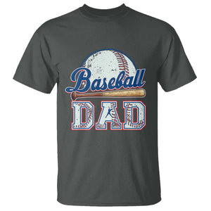Baseball Dad T Shirt Baseball Sport Lovers For Father's Day TS02 Dark Heather Print Your Wear