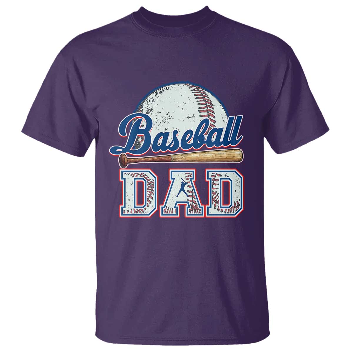 Baseball Dad T Shirt Baseball Sport Lovers For Father's Day TS02 Purple Print Your Wear