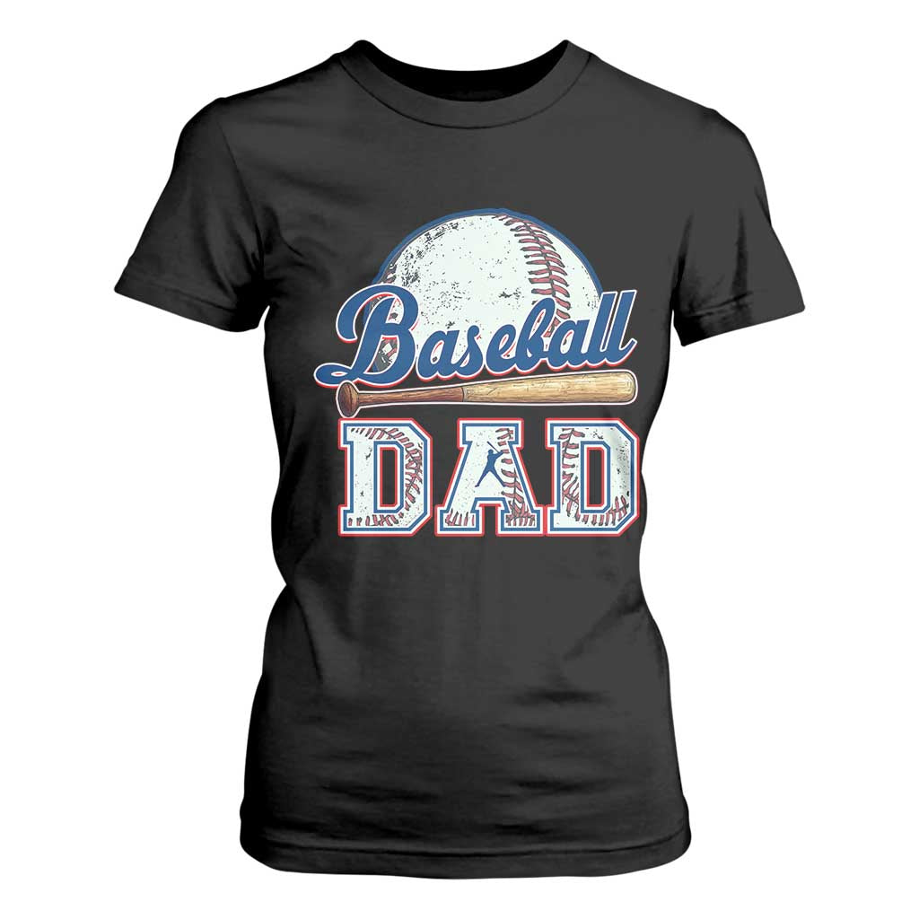 Baseball Dad T Shirt For Women Baseball Sport Lovers For Father's Day TS02 Black Print Your Wear