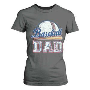 Baseball Dad T Shirt For Women Baseball Sport Lovers For Father's Day TS02 Dark Heather Print Your Wear