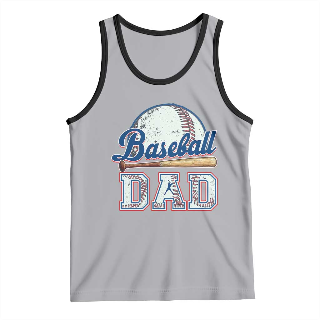 Baseball Dad Tank Top Baseball Sport Lovers For Father's Day TS02 Athletic Heather Black Print Your Wear