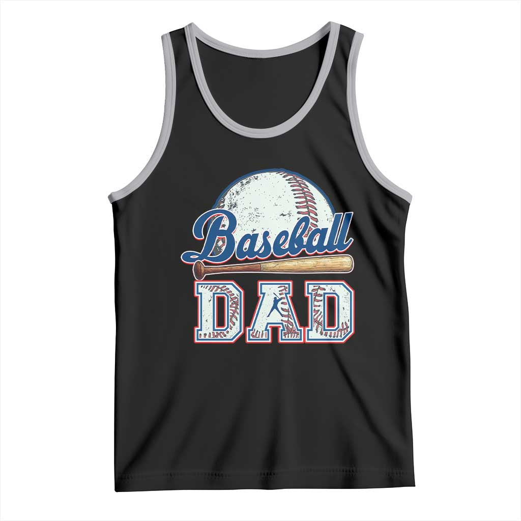 Baseball Dad Tank Top Baseball Sport Lovers For Father's Day TS02 Black Athletic Heather Print Your Wear