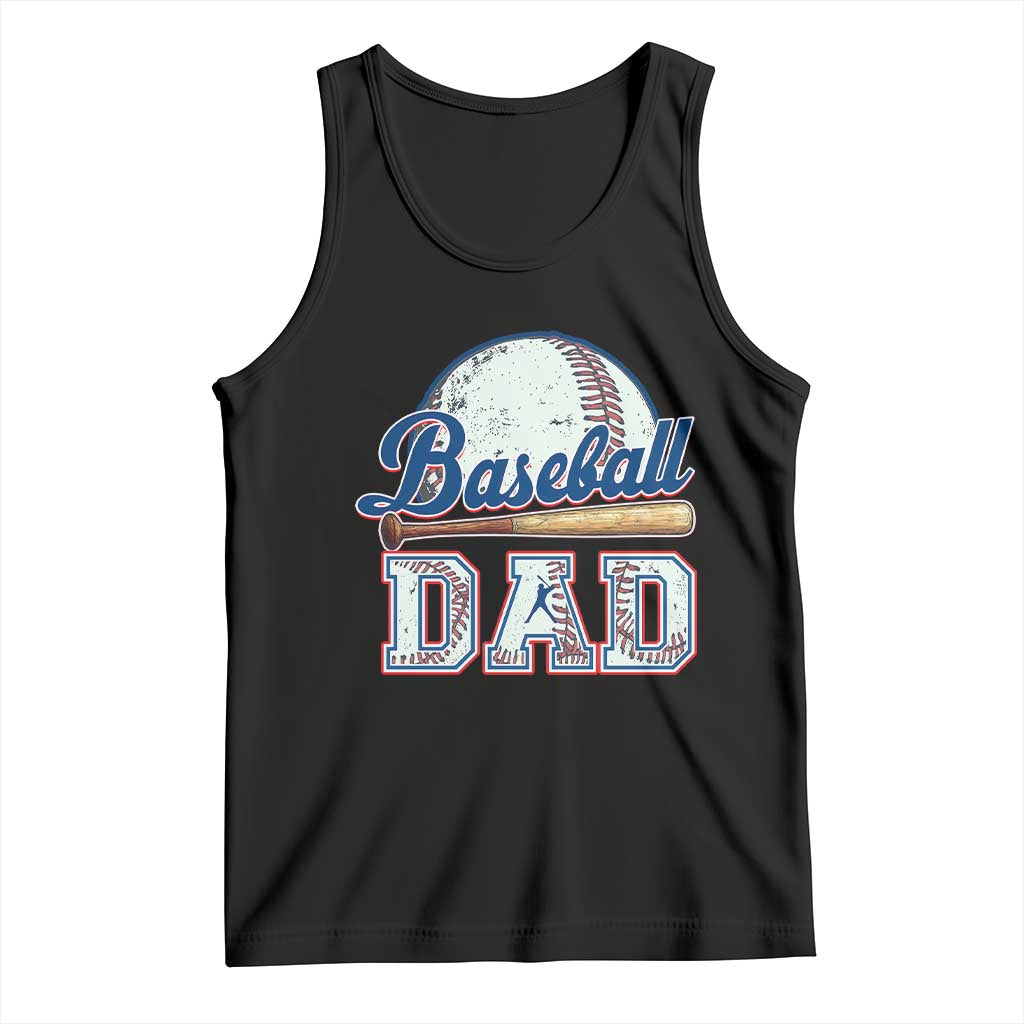 Baseball Dad Tank Top Baseball Sport Lovers For Father's Day TS02 Black Print Your Wear