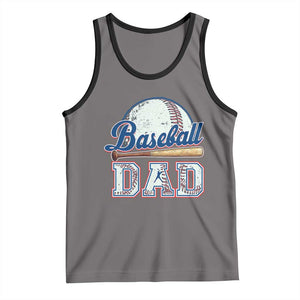 Baseball Dad Tank Top Baseball Sport Lovers For Father's Day TS02 Deep Heather Black Print Your Wear