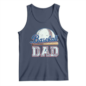 Baseball Dad Tank Top Baseball Sport Lovers For Father's Day TS02 Navy Print Your Wear