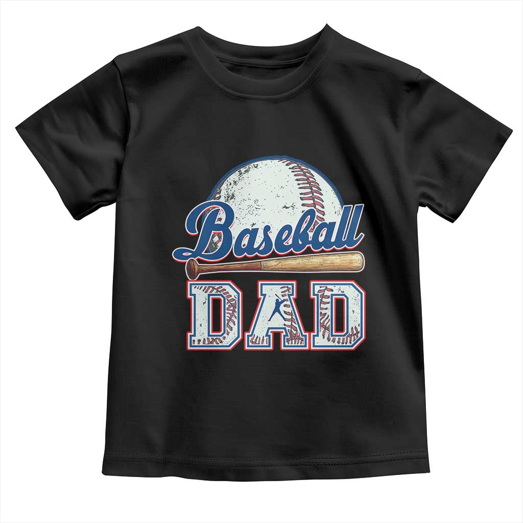 Baseball Dad Toddler T Shirt Baseball Sport Lovers For Father's Day TS02 Black Print Your Wear