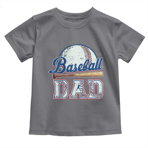 Baseball Dad Toddler T Shirt Baseball Sport Lovers For Father's Day TS02 Charcoal Print Your Wear