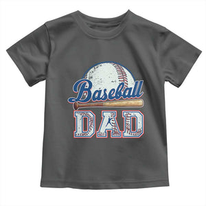 Baseball Dad Toddler T Shirt Baseball Sport Lovers For Father's Day TS02 Dark Heather Print Your Wear
