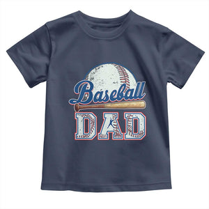 Baseball Dad Toddler T Shirt Baseball Sport Lovers For Father's Day TS02 Navy Print Your Wear