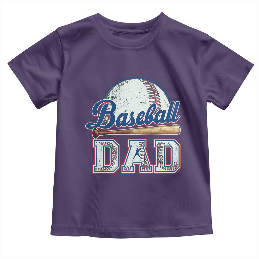 Baseball Dad Toddler T Shirt Baseball Sport Lovers For Father's Day TS02 Purple Print Your Wear