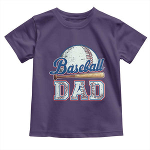 Baseball Dad Toddler T Shirt Baseball Sport Lovers For Father's Day TS02 Purple Print Your Wear