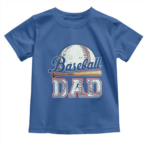 Baseball Dad Toddler T Shirt Baseball Sport Lovers For Father's Day TS02 Royal Blue Print Your Wear