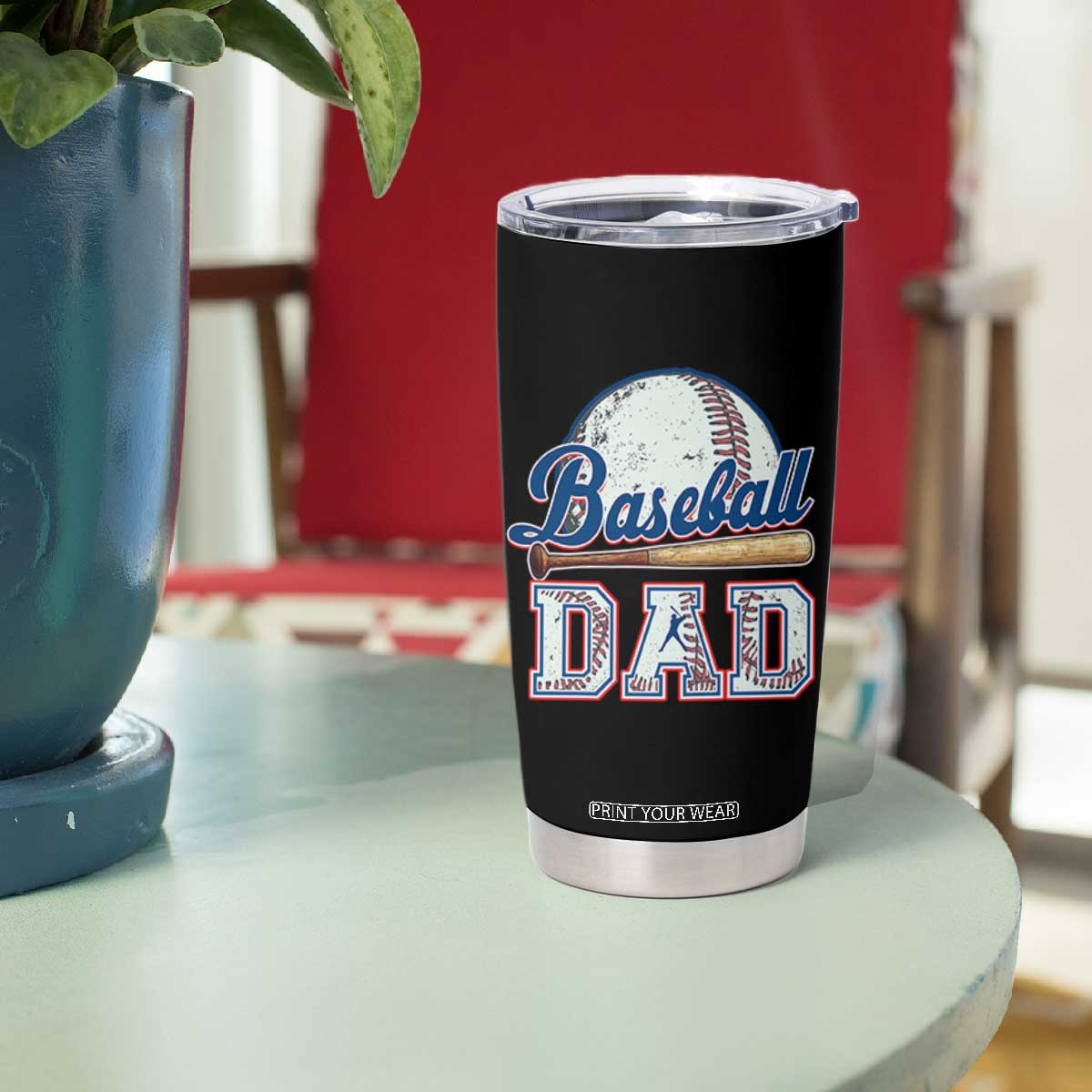 Baseball Dad Tumbler Cup Baseball Sport Lovers For Father's Day TS02 Print Your Wear