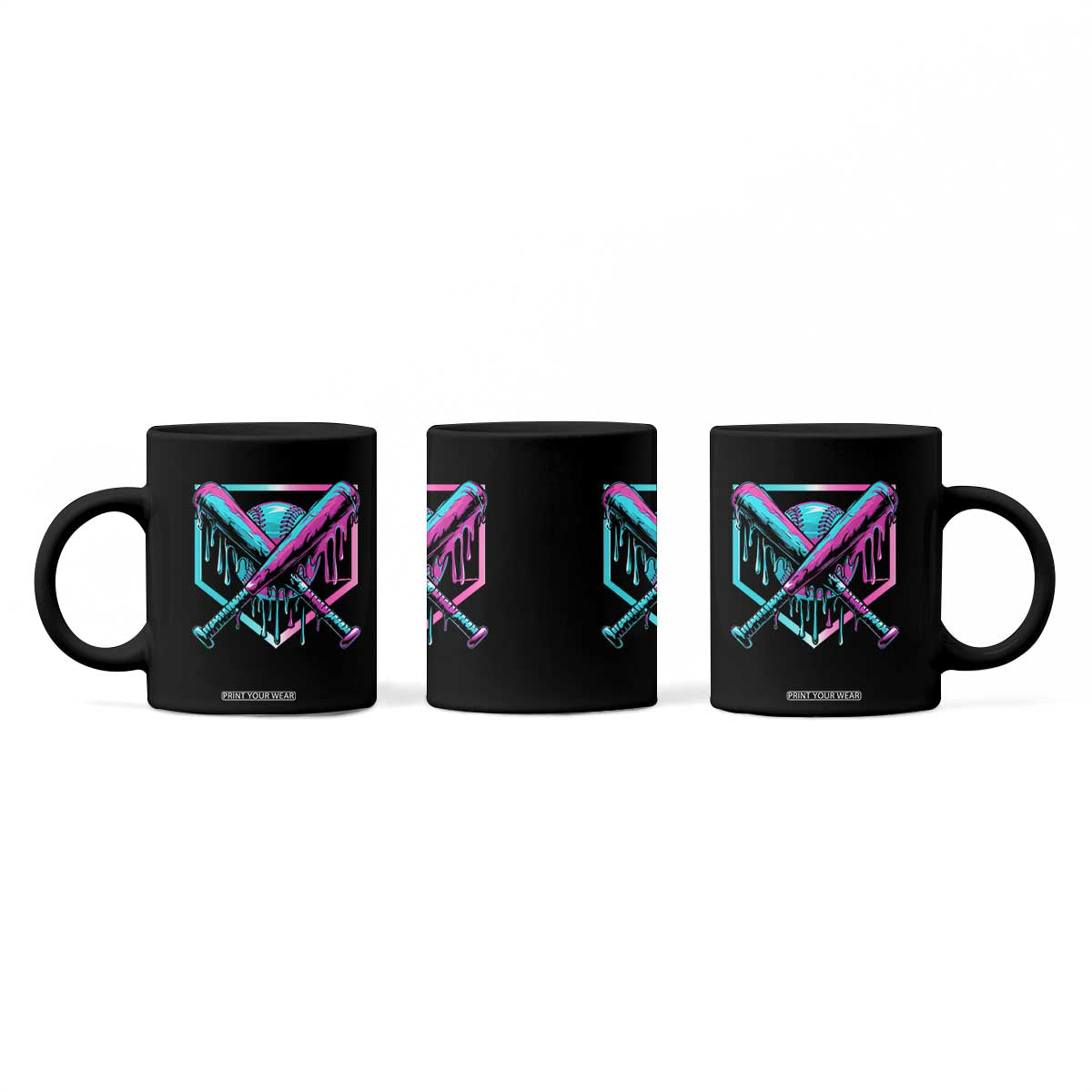 Baseball Drip Ice Cream Dripping Coffee Mug TS02 Print Your Wear