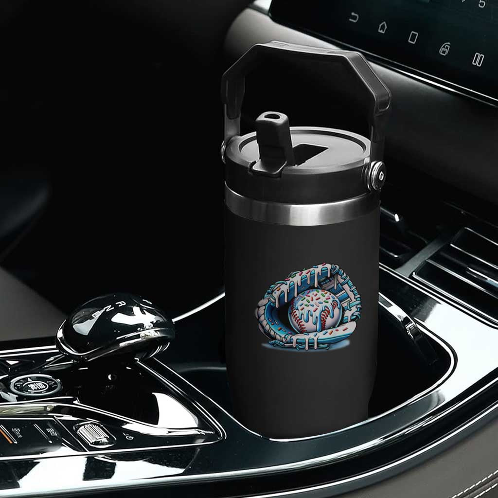 Baseball Drip Sprinkles Ice Cream Flip Straw Tumbler Ball and Glove Dripping TS02 Print Your Wear