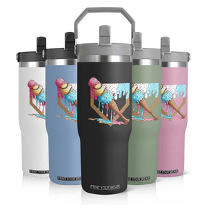 Baseball Home Ice Cream Dripping Flip Straw Tumbler TS02 Print Your Wear