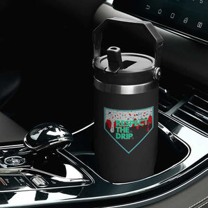 Baseball Home Plate Dripping Ice Cream Flip Straw Tumbler Respect The Drip Social Club Sprinkles TS02 Print Your Wear