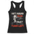 Baseball Lover Racerback Tank Top Hit Hard Run Fast Turn Left Softball Fan TS02 Black Print Your Wear