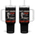 Baseball Lover Tumbler With Handle Hit Hard Run Fast Turn Left Softball Fan TS02 One Size: 40 oz Black Print Your Wear