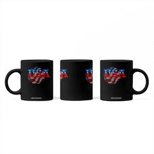 Basketball Coffee Mug USA Patriotic American Flag Stars and Stripes Team Sport Fan TS02 Print Your Wear
