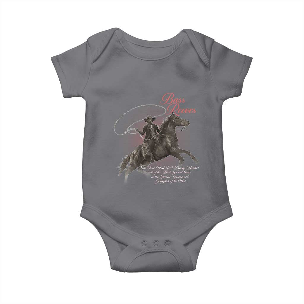 Bass Reeves Baby Onesie African American Cowboy Marshal Black History Month TS11 Charcoal Print Your Wear