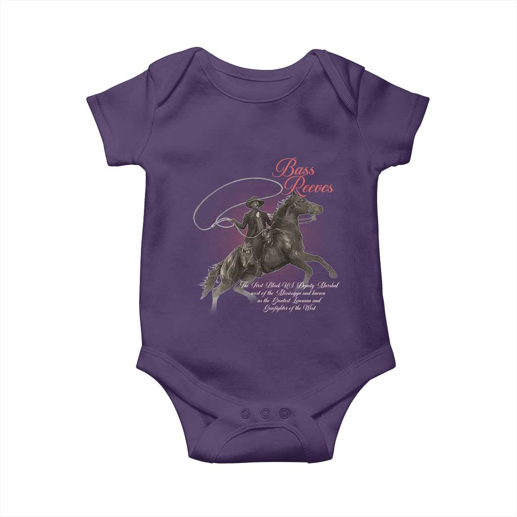 Bass Reeves Baby Onesie African American Cowboy Marshal Black History Month TS11 Purple Print Your Wear