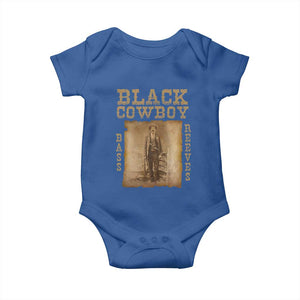 Bass Reeves Baby Onesie Black Cowboy Western Legend Vintage TS02 Royal Blue Print Your Wear