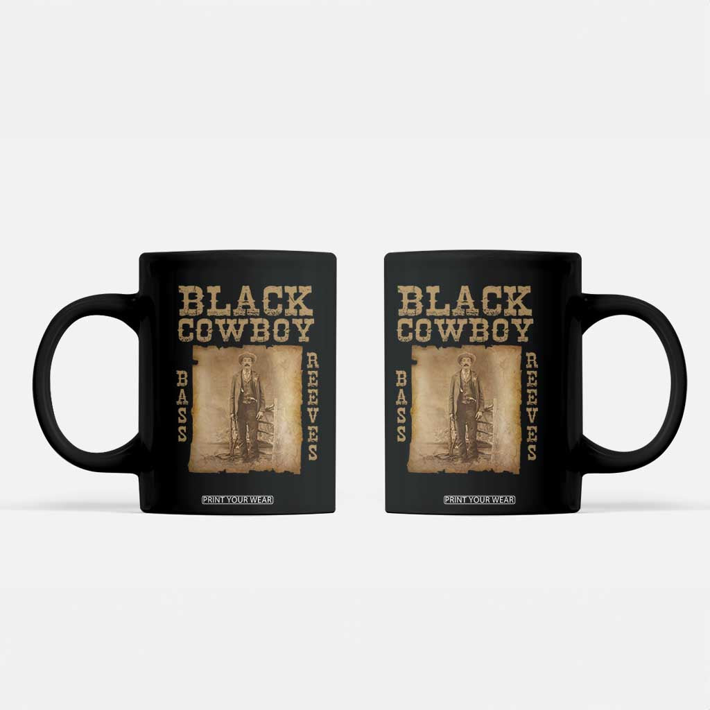Bass Reeves Coffee Mug Black Cowboy Western Legend Vintage TS02 Black Print Your Wear