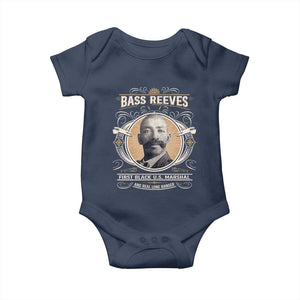 Bass Reeves First Black US Marshal And Real Lone Ranger Baby Onesie African American Cowboy TS11 Navy Print Your Wear
