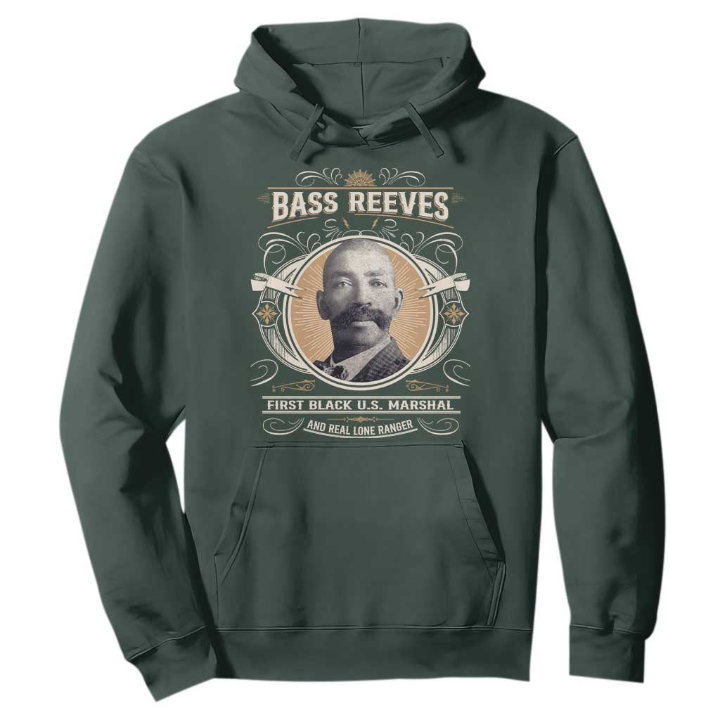 Bass Reeves First Black US Marshal And Real Lone Ranger Hoodie African American Cowboy TS11 Dark Forest Green Print Your Wear