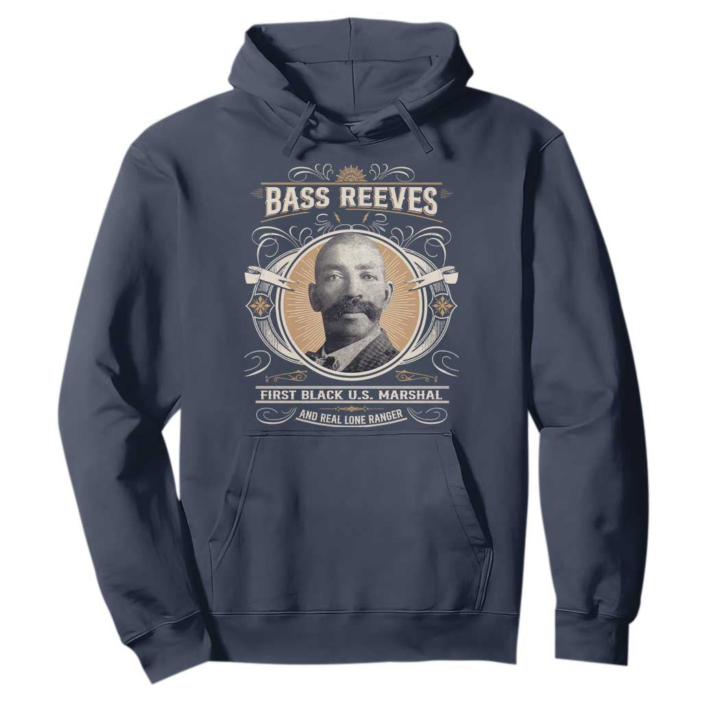 Bass Reeves First Black US Marshal And Real Lone Ranger Hoodie African American Cowboy TS11 Navy Print Your Wear