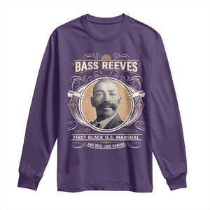 Bass Reeves First Black US Marshal And Real Lone Ranger Long Sleeve Shirt African American Cowboy TS11 Purple Print Your Wear