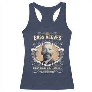 Bass Reeves First Black US Marshal And Real Lone Ranger Racerback Tank Top African American Cowboy TS11 Navy Print Your Wear
