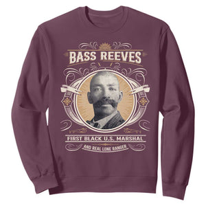 Bass Reeves First Black US Marshal And Real Lone Ranger Sweatshirt African American Cowboy TS11 Maroon Print Your Wear