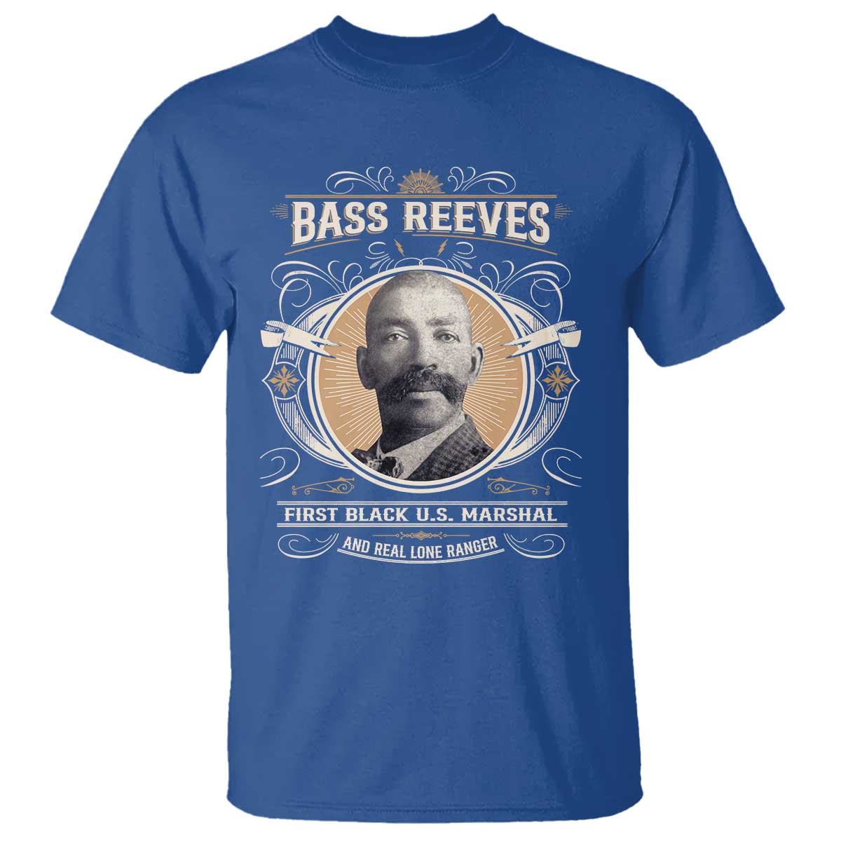 Bass Reeves First Black US Marshal And Real Lone Ranger T Shirt African American Cowboy TS11 Royal Blue Print Your Wear