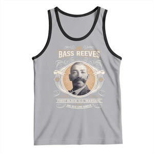 Bass Reeves First Black US Marshal And Real Lone Ranger Tank Top African American Cowboy TS11 Athletic Heather Black Print Your Wear