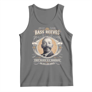 Bass Reeves First Black US Marshal And Real Lone Ranger Tank Top African American Cowboy TS11 Black Heather Print Your Wear