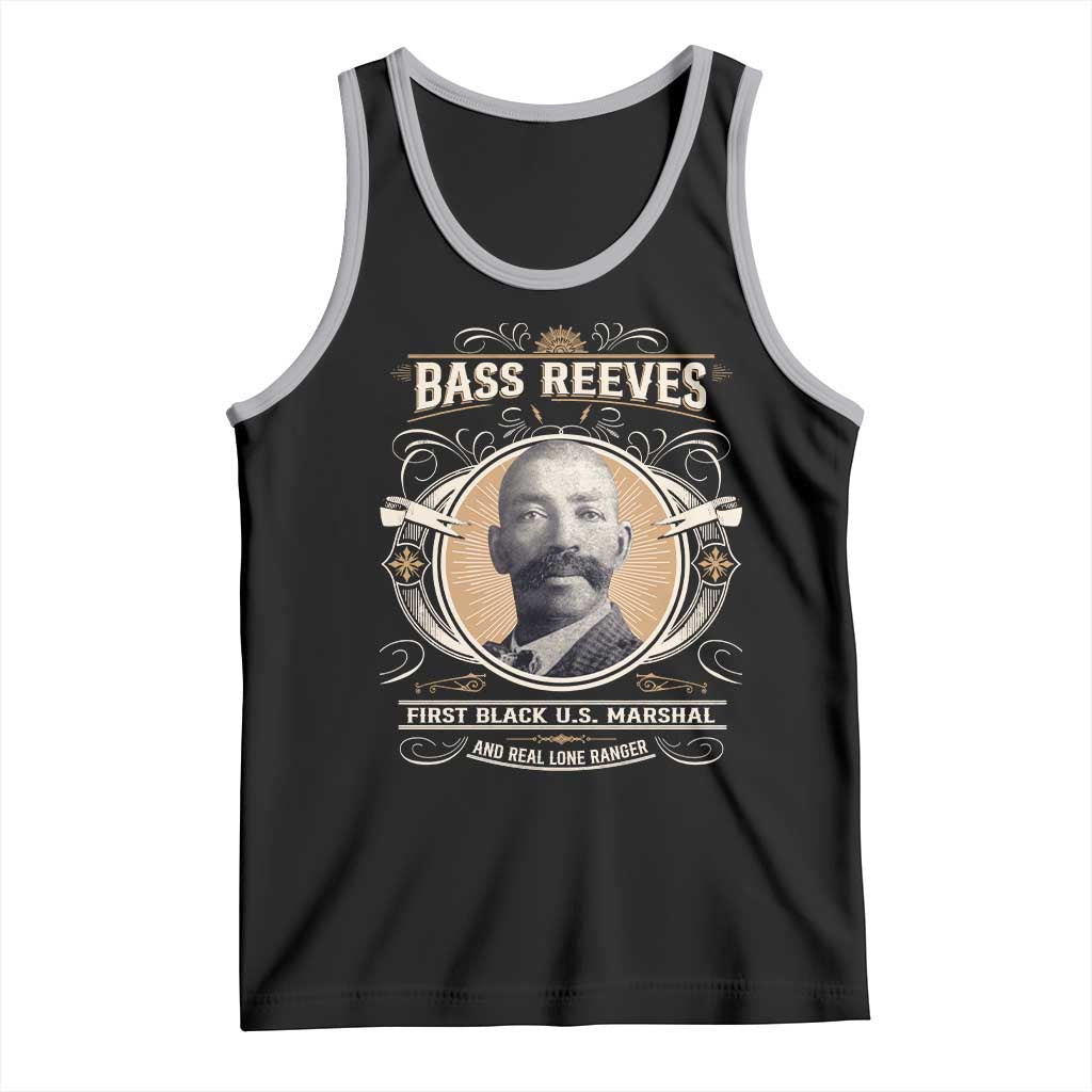 Bass Reeves First Black US Marshal And Real Lone Ranger Tank Top African American Cowboy TS11 Black Athletic Heather Print Your Wear