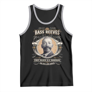 Bass Reeves First Black US Marshal And Real Lone Ranger Tank Top African American Cowboy TS11 Black Athletic Heather Print Your Wear
