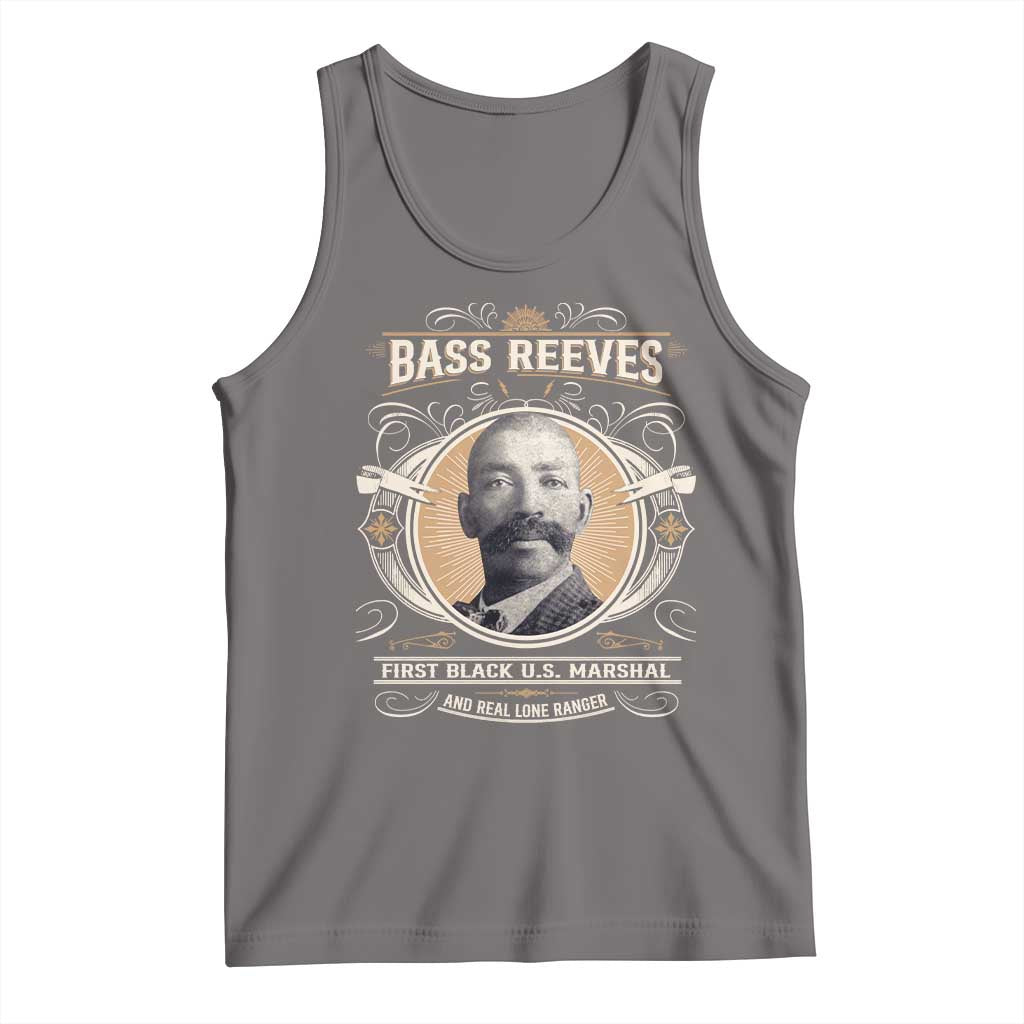 Bass Reeves First Black US Marshal And Real Lone Ranger Tank Top African American Cowboy TS11 Deep Heather Print Your Wear
