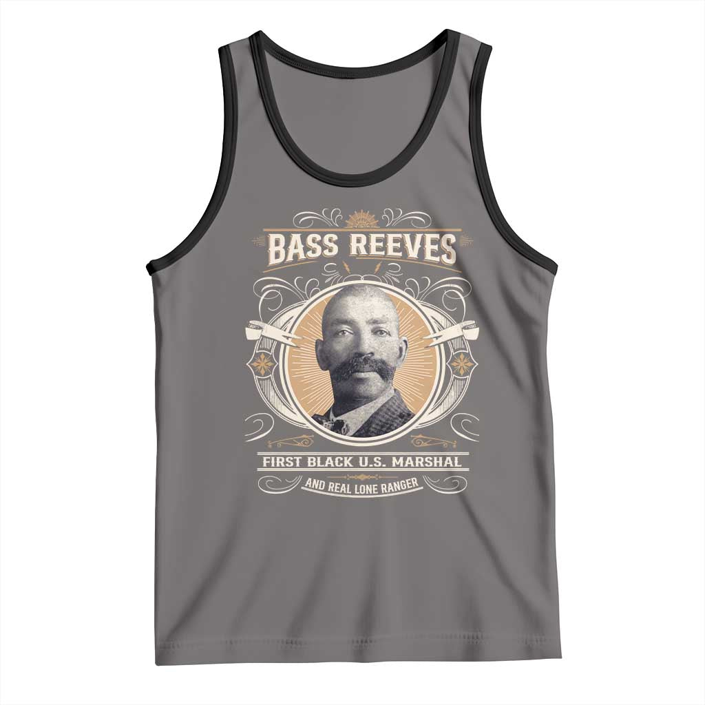 Bass Reeves First Black US Marshal And Real Lone Ranger Tank Top African American Cowboy TS11 Deep Heather Black Print Your Wear