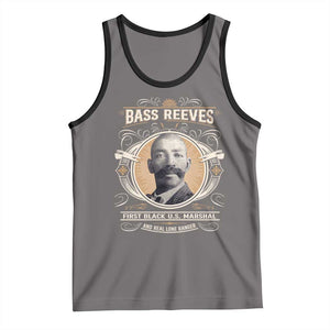 Bass Reeves First Black US Marshal And Real Lone Ranger Tank Top African American Cowboy TS11 Deep Heather Black Print Your Wear