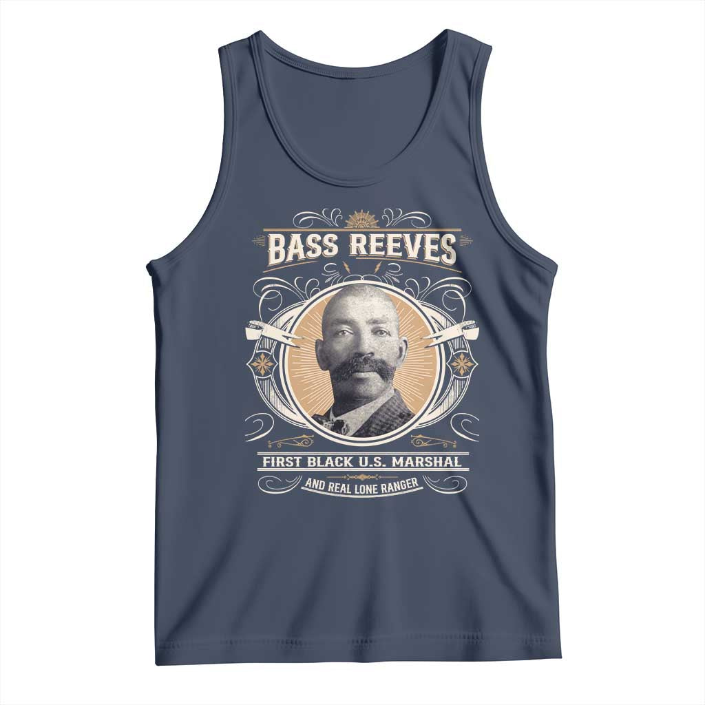 Bass Reeves First Black US Marshal And Real Lone Ranger Tank Top African American Cowboy TS11 Navy Print Your Wear