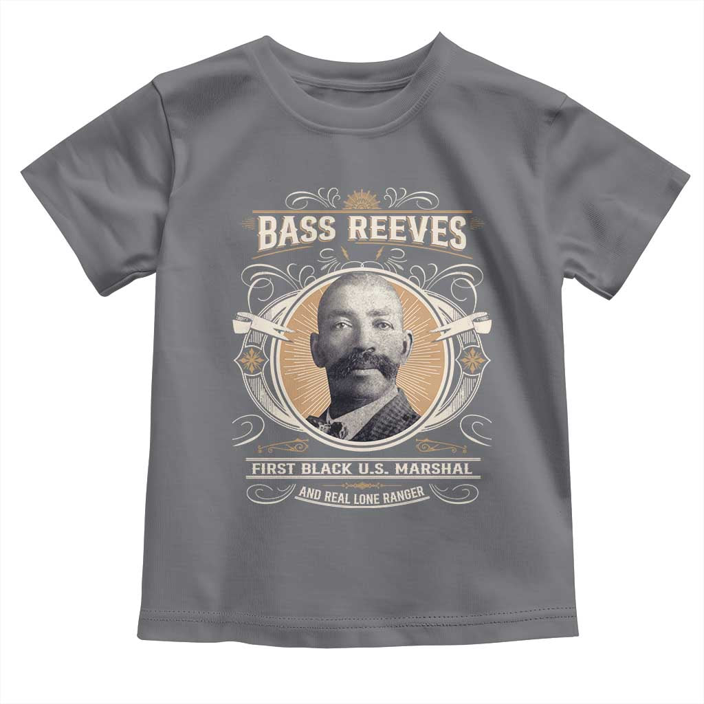 Bass Reeves First Black US Marshal And Real Lone Ranger Toddler T Shirt African American Cowboy TS11 Charcoal Print Your Wear