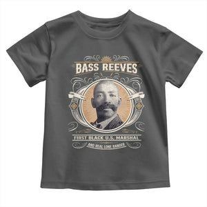 Bass Reeves First Black US Marshal And Real Lone Ranger Toddler T Shirt African American Cowboy TS11 Dark Heather Print Your Wear