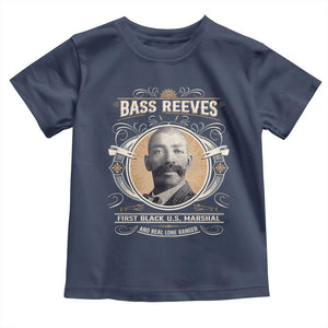 Bass Reeves First Black US Marshal And Real Lone Ranger Toddler T Shirt African American Cowboy TS11 Navy Print Your Wear