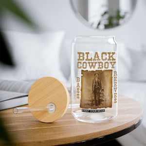 Bass Reeves Glass Can Black Cowboy Western Legend Vintage TS02 Print Your Wear