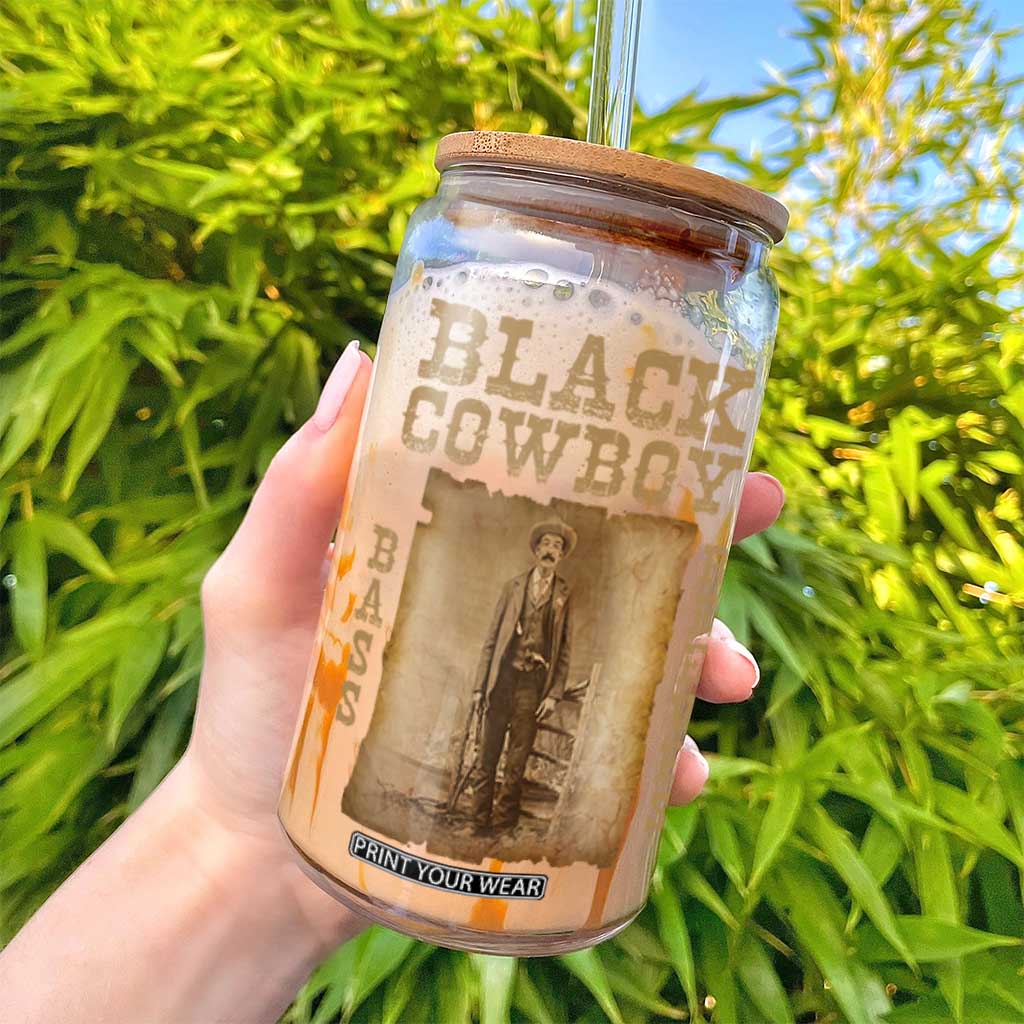 Bass Reeves Glass Can Black Cowboy Western Legend Vintage TS02 Print Your Wear